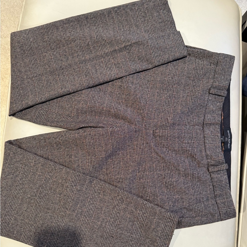 Banana Republic Brown Plaid Trousers Size 4